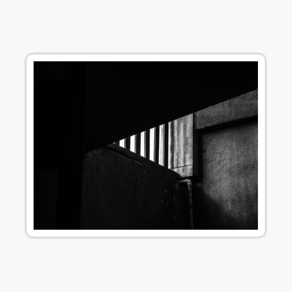 Black and white geometry Sticker