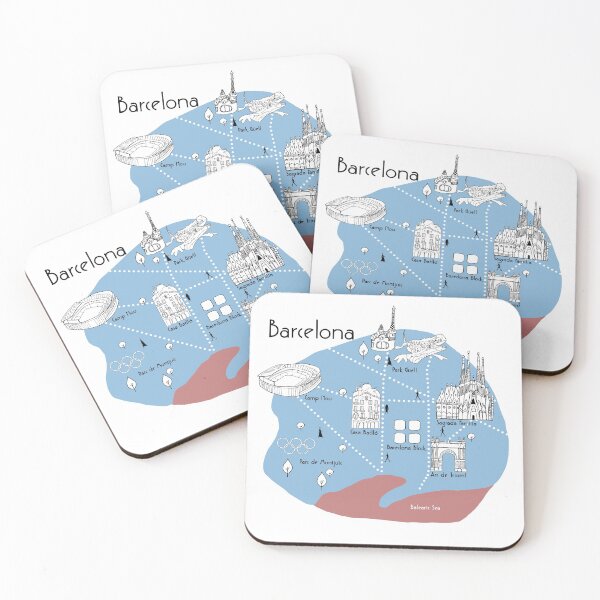 Item preview, Barcelona Map - Original designed and sold by aMano-mapping.