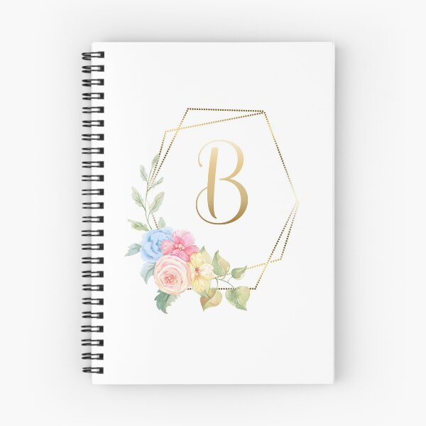 Item preview, Watercolor Floral Gold Monogram - Letter B designed and sold by Grafixmom.