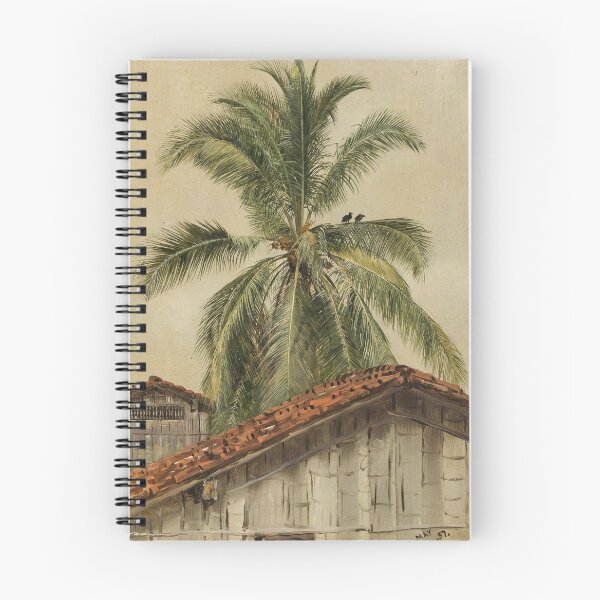 Item preview, Palm Trees and Housetops in Ecuador Vintage Painting, 1857 designed and sold by Vintage Wall Art.