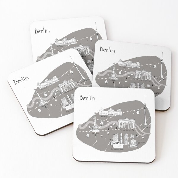Item preview, Berlin Map - Grey designed and sold by aMano-mapping.
