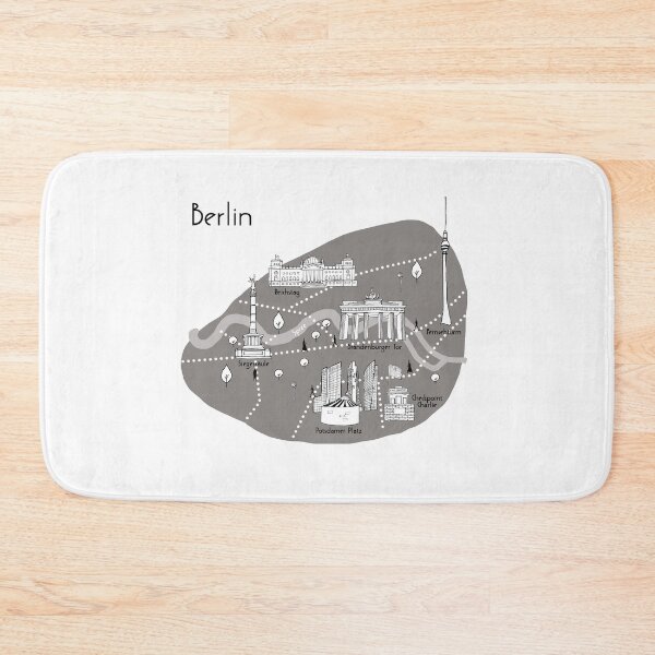 Item preview, Berlin Map - Grey designed and sold by aMano-mapping.