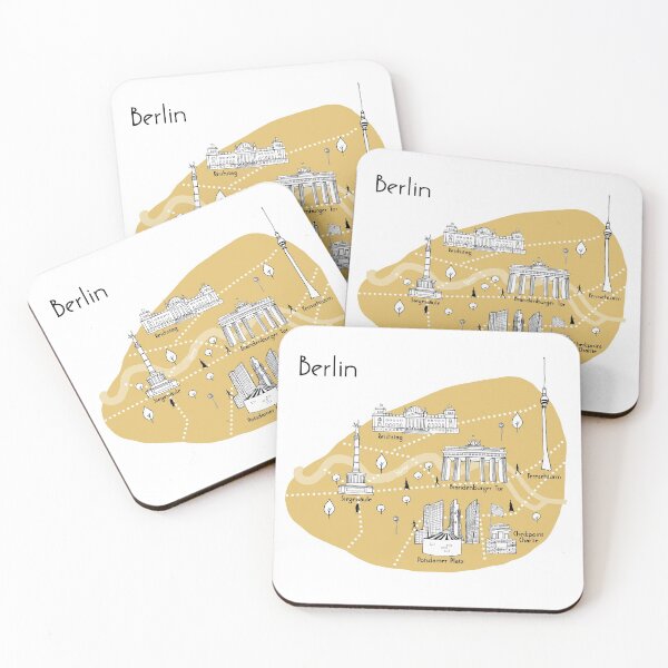 Item preview, Berlin Map - Yellow designed and sold by aMano-mapping.