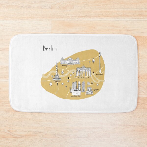 Item preview, Berlin Map - Yellow designed and sold by aMano-mapping.