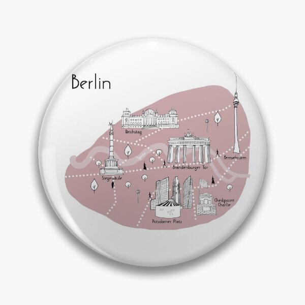 Item preview, Berlin Map - Pink designed and sold by aMano-mapping.
