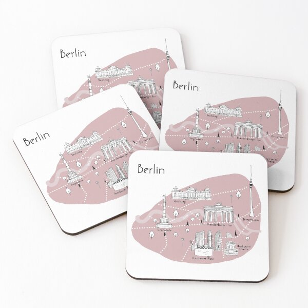 Item preview, Berlin Map - Pink designed and sold by aMano-mapping.