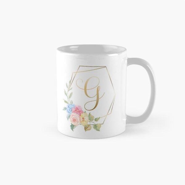 Item preview, Watercolor Floral Gold Monogram - Letter G designed and sold by Grafixmom.