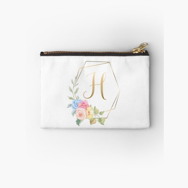 Item preview, Watercolor Floral Gold Monogram - Letter H designed and sold by Grafixmom.