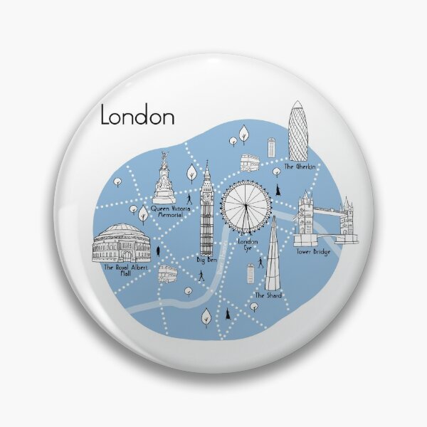 Item preview, London Map - Blue designed and sold by aMano-mapping.