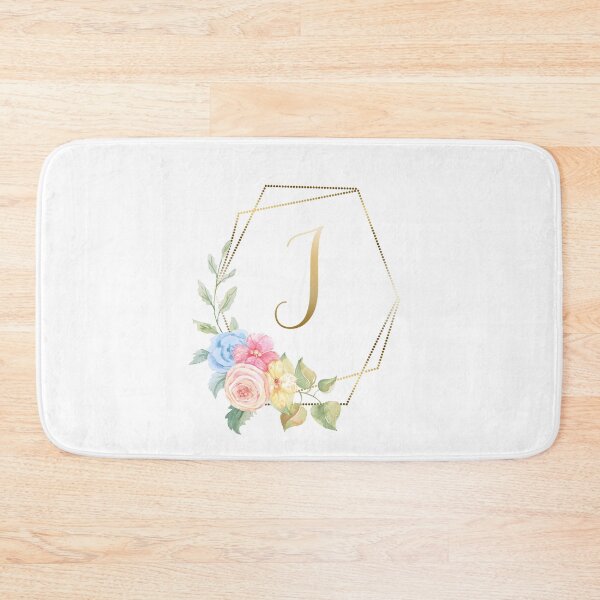 Item preview, Watercolor Floral Gold Monogram - Letter I designed and sold by Grafixmom.