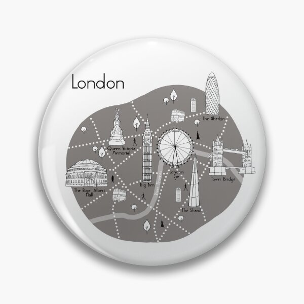 Artikelvorschau, London Karte - Grau entworfen und verkauft von aMano-mapping.