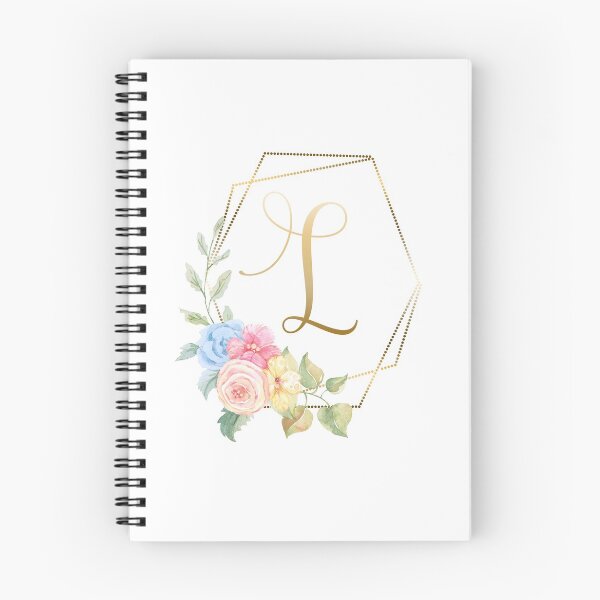 Item preview, Watercolor Floral Gold Monogram - Letter L designed and sold by Grafixmom.