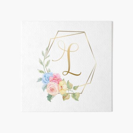 Calligraphic golden monogram letters v and l