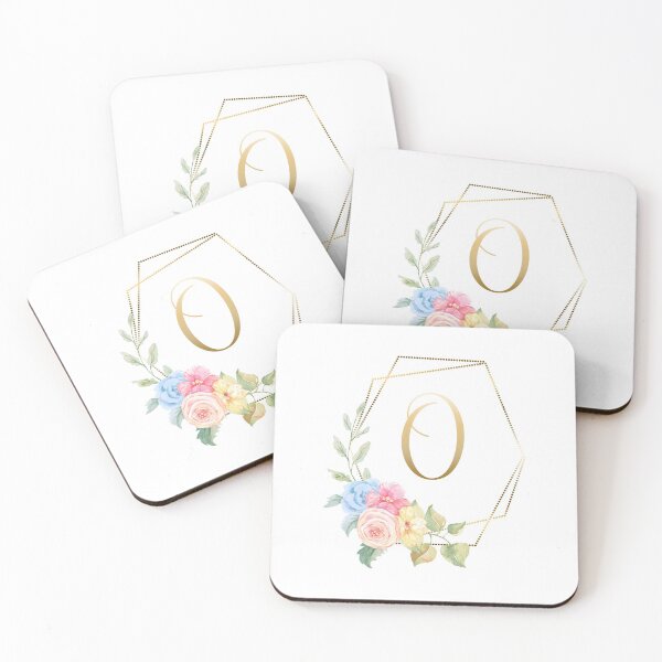Item preview, Watercolor Floral Gold Monogram - Letter O designed and sold by Grafixmom.