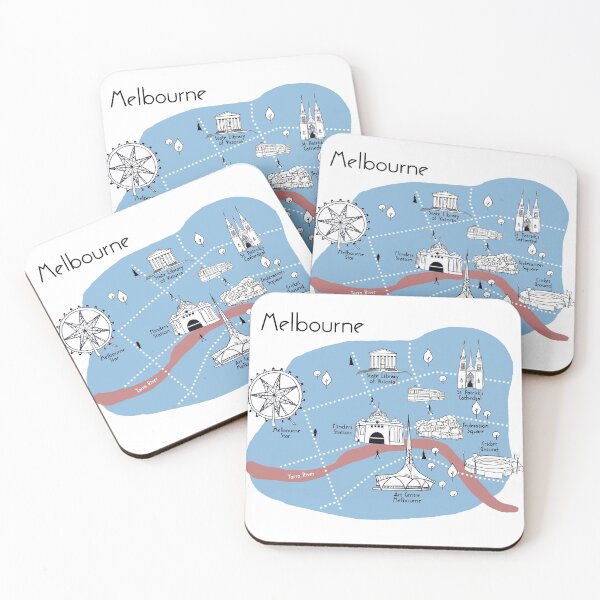 Item preview, Melbourne Map - Original  designed and sold by aMano-mapping.