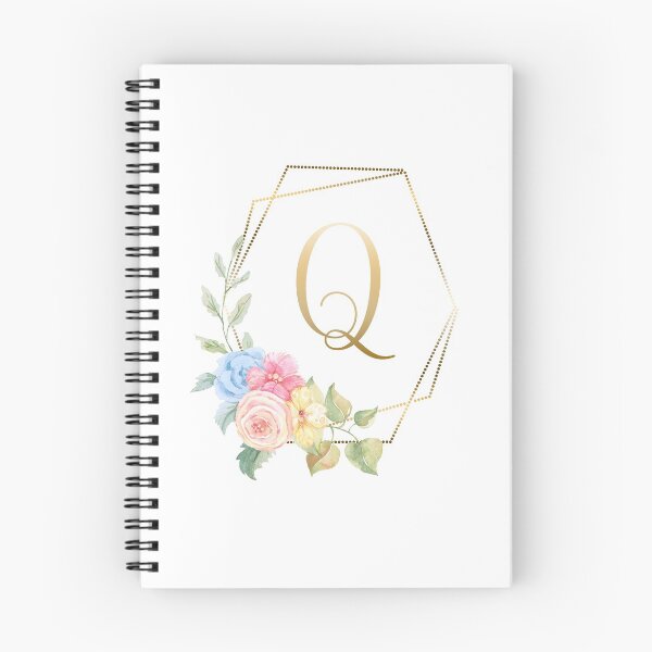 Item preview, Watercolor Floral Gold Monogram - Letter Q designed and sold by Grafixmom.