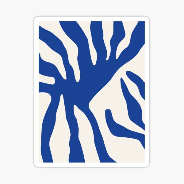 abstract blue Sticker