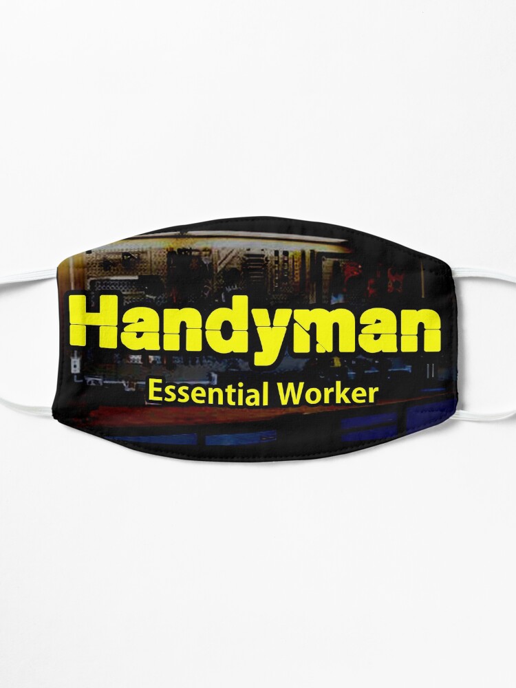 Alternate view of Handyman Essential Worker design Mask