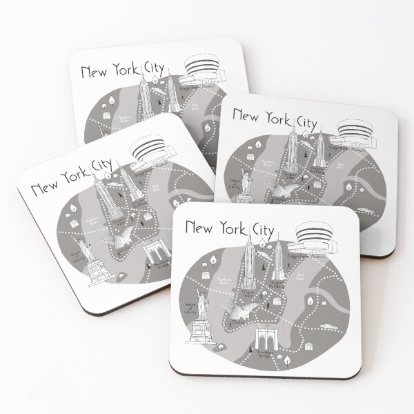 Item preview, Mapa de la ciudad de Nueva York - Gris designed and sold by aMano-mapping.