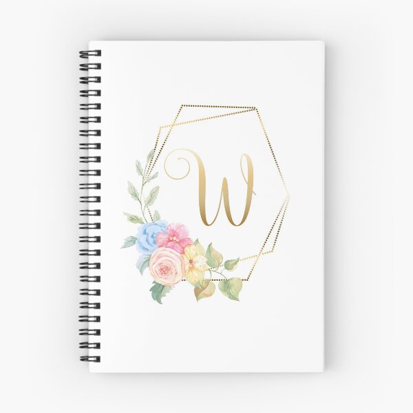 Item preview, Watercolor Floral Gold Monogram - Letter W designed and sold by Grafixmom.