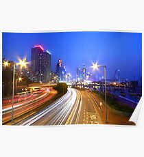 Traffic in Hong Kong downtown area Poster