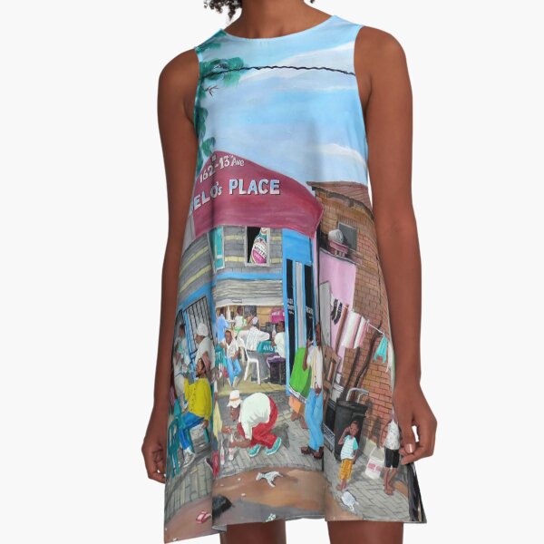 Tommy Machaba - Over at the Shebeen A-Line Dress