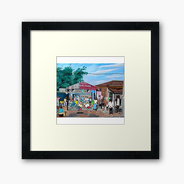Tommy Machaba - Over at the Shebeen Framed Art Print