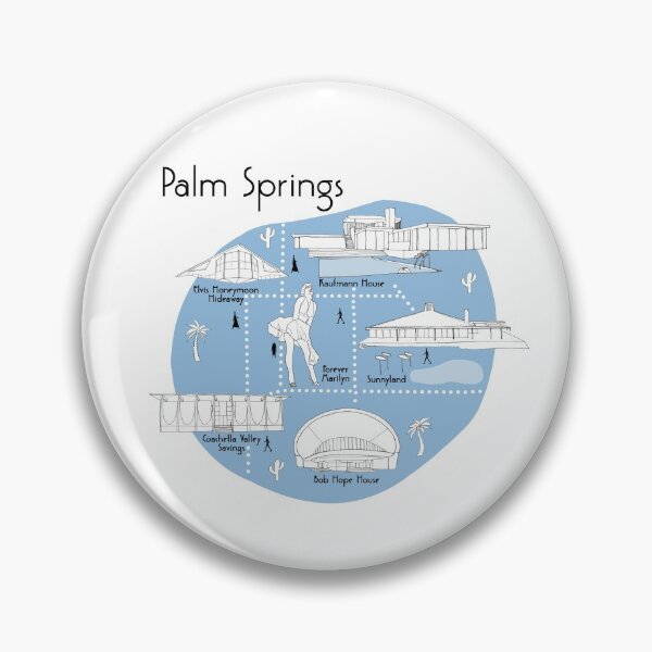 Artikelvorschau, Palm Springs Karte - Blau entworfen und verkauft von aMano-mapping.