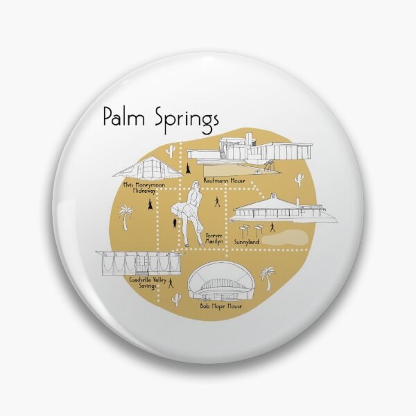 Artikelvorschau, Palm Springs Karte - Gelb entworfen und verkauft von aMano-mapping.