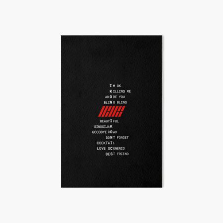 IKON poem/name collage and logo Art Board Print