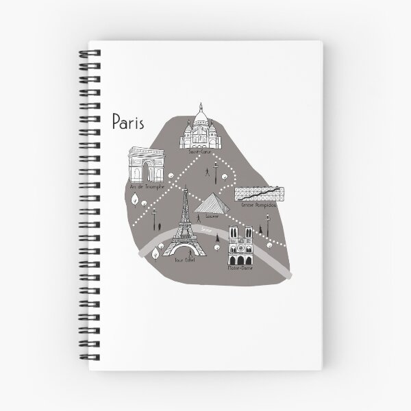 Item preview, Paris Map - Grey designed and sold by aMano-mapping.