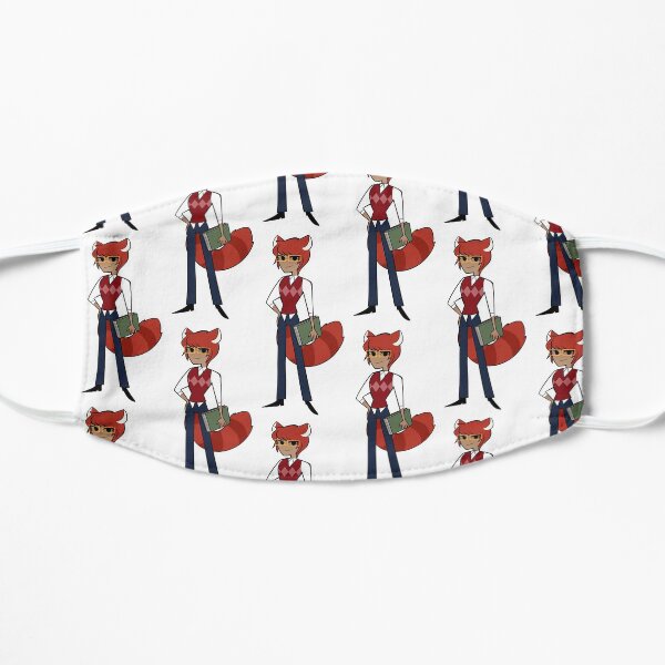 Red Panda Librarian Caro Formal Flat Mask