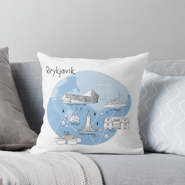 Item preview, Reykjavik Map - Blue designed and sold by aMano-mapping.