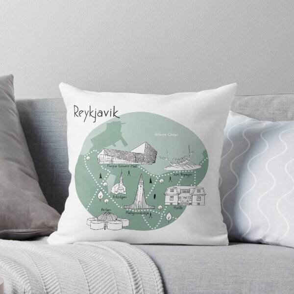 Item preview, Reykjavik Map - Green designed and sold by aMano-mapping.