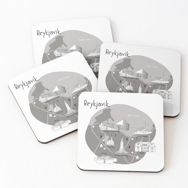Item preview, Reykjavik Map - Grey designed and sold by aMano-mapping.