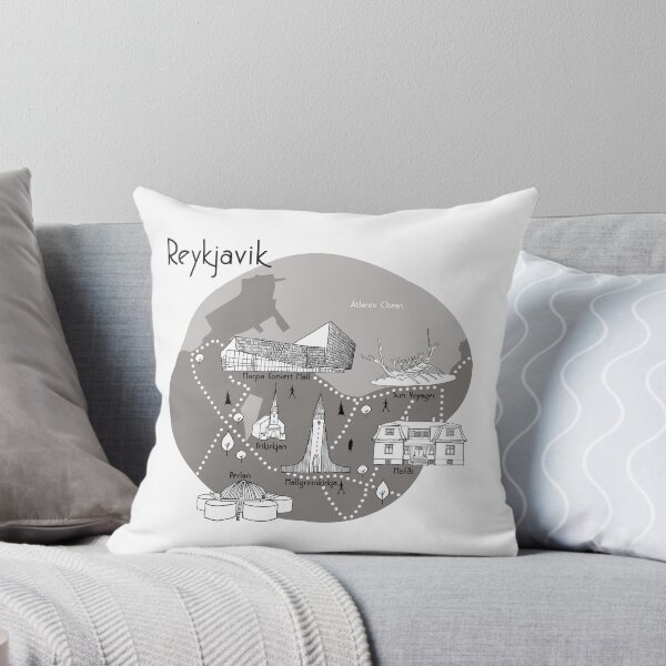 Item preview, Reykjavik Map - Grey designed and sold by aMano-mapping.