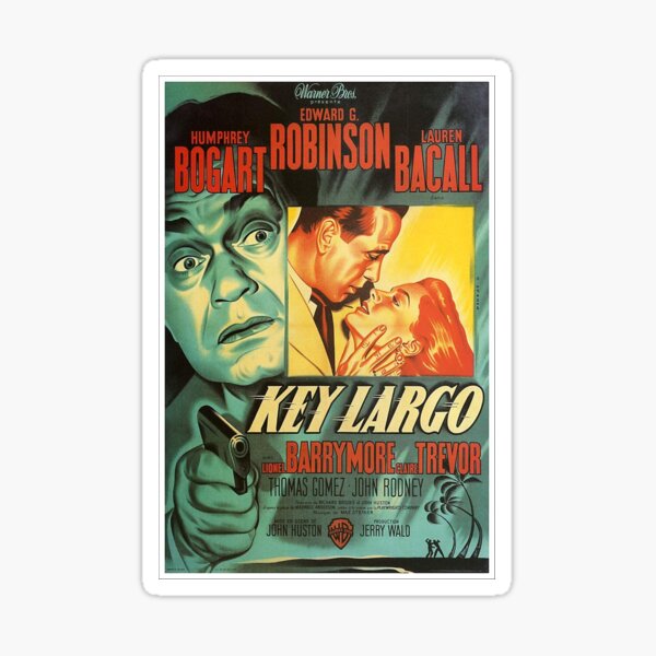 “Key Largo - vintage movie poster (Humphrey Bogart, Lauren Bacall