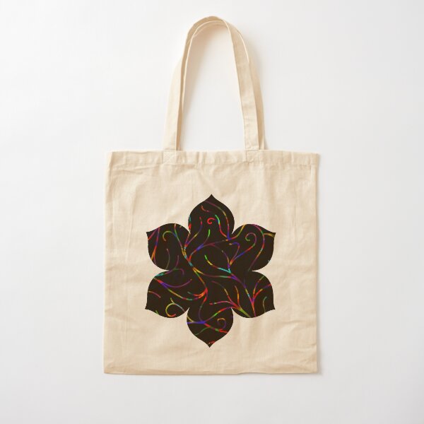 Black Velvet, Rainbow Vines Cotton Tote Bag
