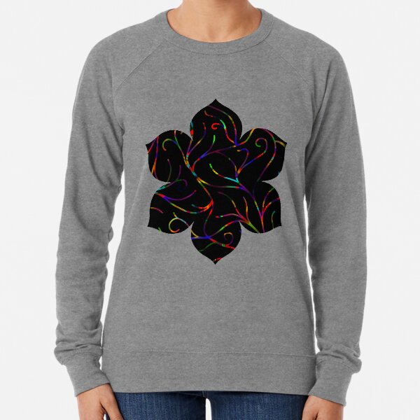 Black Velvet, Rainbow Vines Lightweight Sweatshirt
