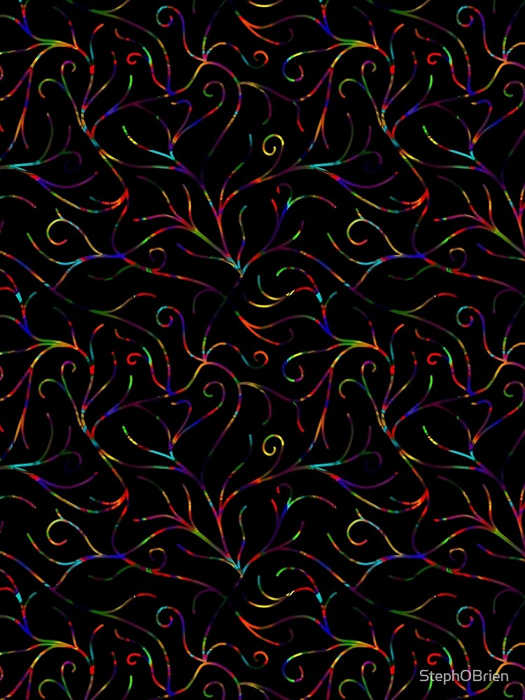 Black Velvet, Rainbow Vines by StephOBrien