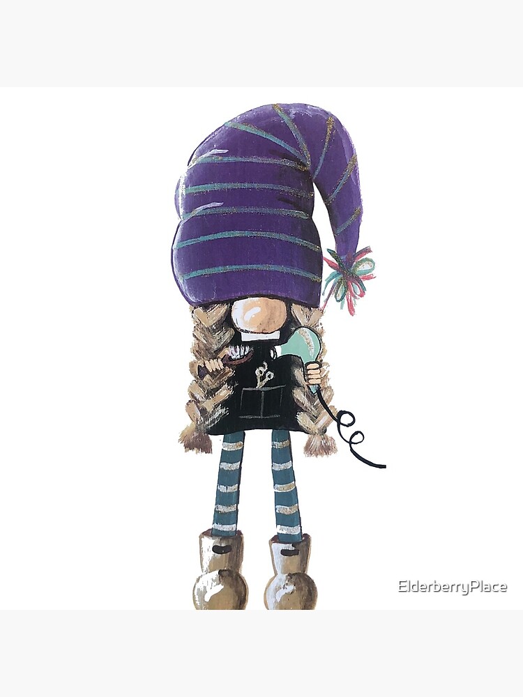 "Hairstylist Gnome" Poster for Sale by ElderberryPlace Redbubble