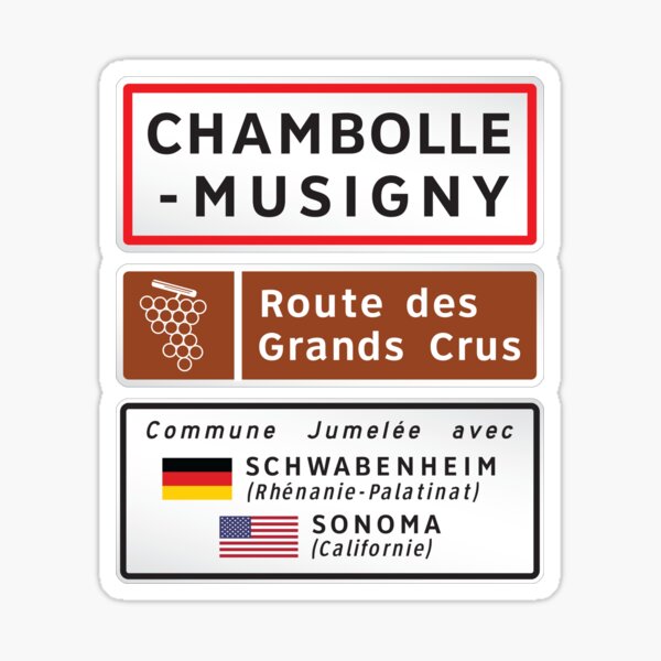 Item preview, Chambolle-Musigny Route des Grands Crus Road Sign designed and sold by travelwitheric.