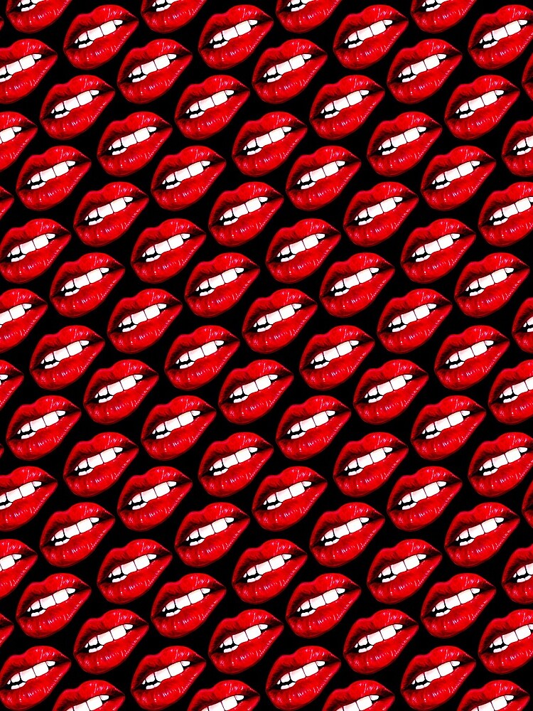 Lip Pattern - Black by KellyGilleran