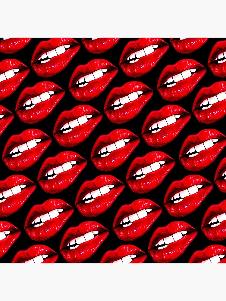Lip Pattern - Black by KellyGilleran