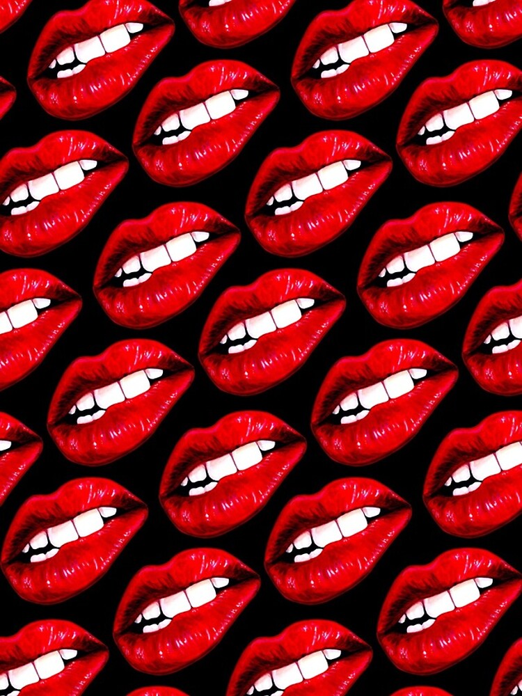 Lip Pattern - Black by KellyGilleran