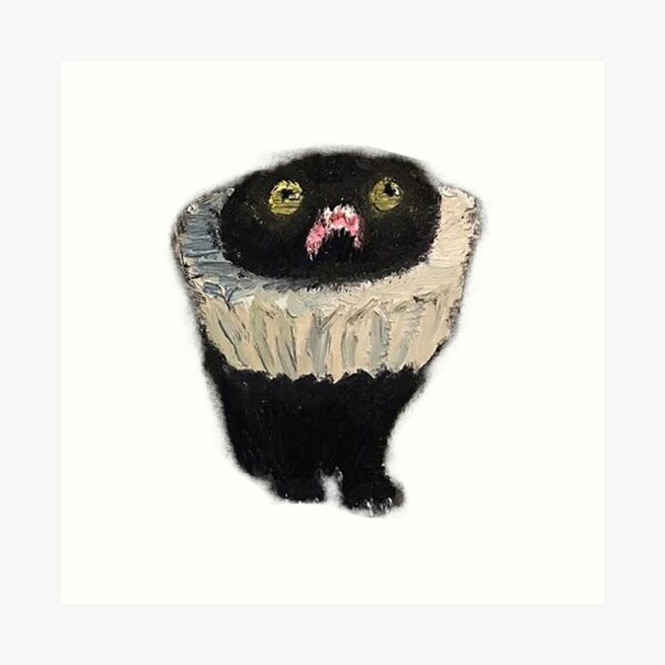 cat paintings that are quite frankly a mood Art Print