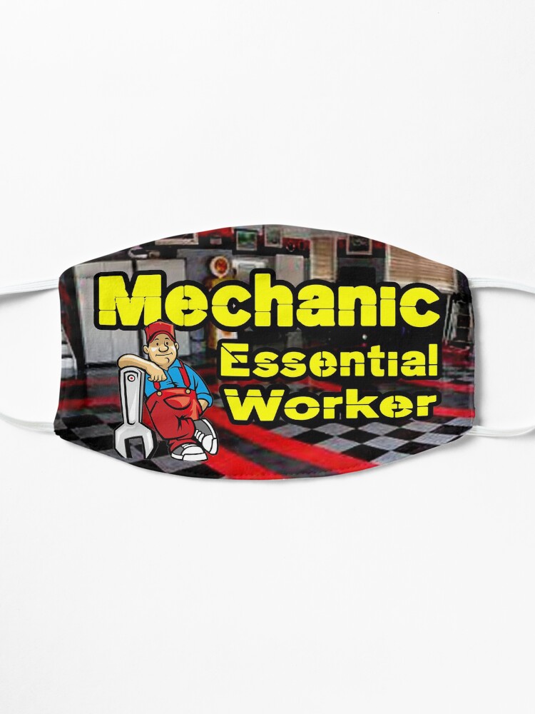 Alternate view of Mechanic Essential Worker design Mask