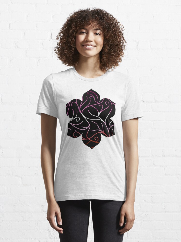 Alternate view of Black Velvet, Lesbian Flag Vines Essential T-Shirt