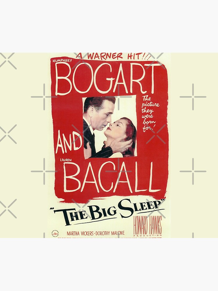 "The Big Sleep vintage movie poster (Bogart, Bacall)" Comforter for