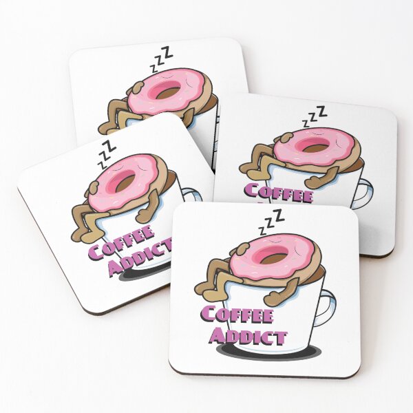 Item preview, Coffee Addict- doughnut sleeping in the coffee cup designed and sold by Matthew554a.